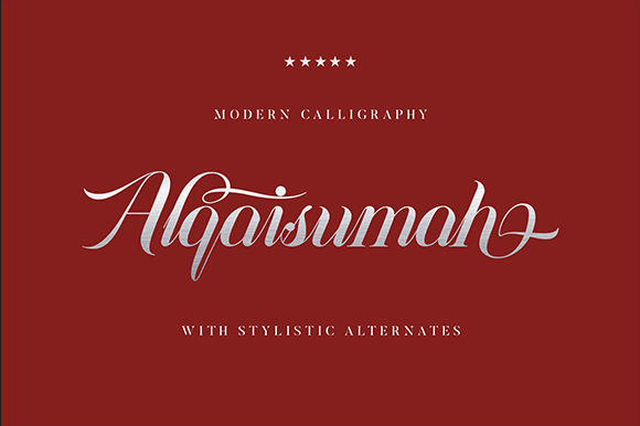 Alqaisumah: A Handwritten Font with Heart