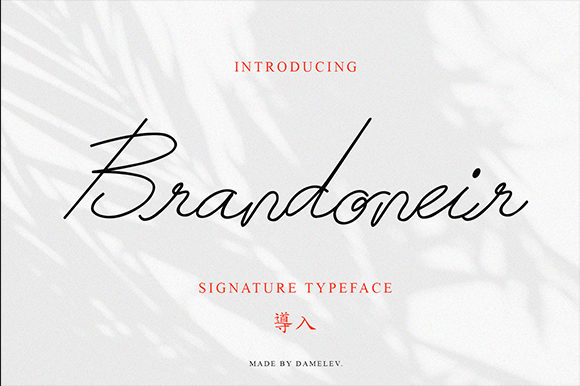 Brandoneir: A Script Font for Stylish Branding