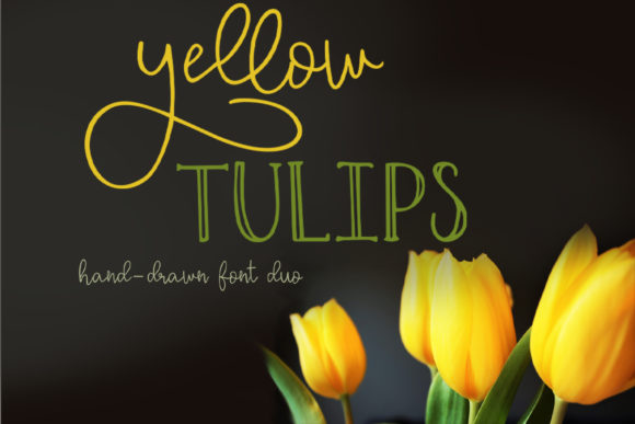 Yellow Tulips: A Delicate Script for Editorial Elegance